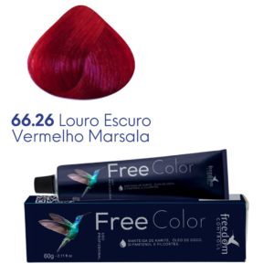 66.26 LOURO ESCURO VERMELHO MARSALA FREE COLOR 60 G