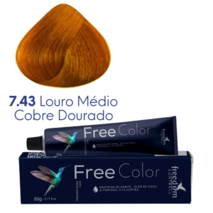 7.43 LOURO MÉDIO COBRE DOURADO FREE COLOR 60 G