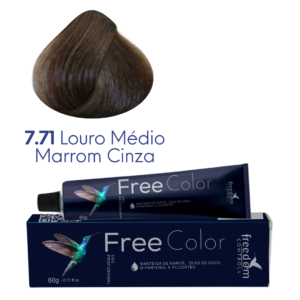 7.71 LOURO MÉDIO MARROM CINZA FREE COLOR 60 G