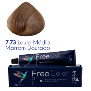 7.73 LOURO MÉDIO MARROM DOURADO FREE COLOR 60 G
