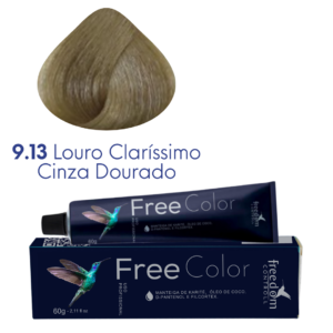 9.13 LOURO CLARÍSSIMO CINZA DOURADO FREE COLOR 60 G
